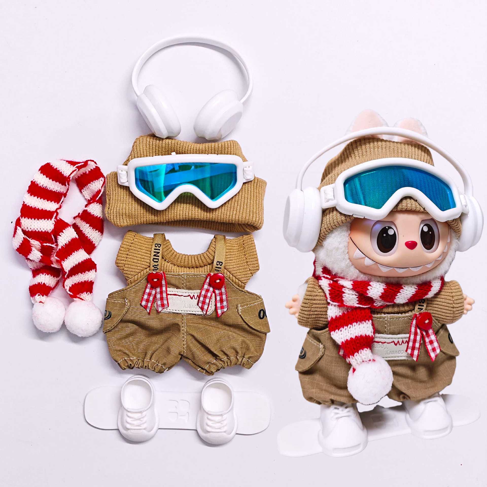 Party Games 15 In 1 - Vêtements de poupée Labubu 15/17CM, lunettes