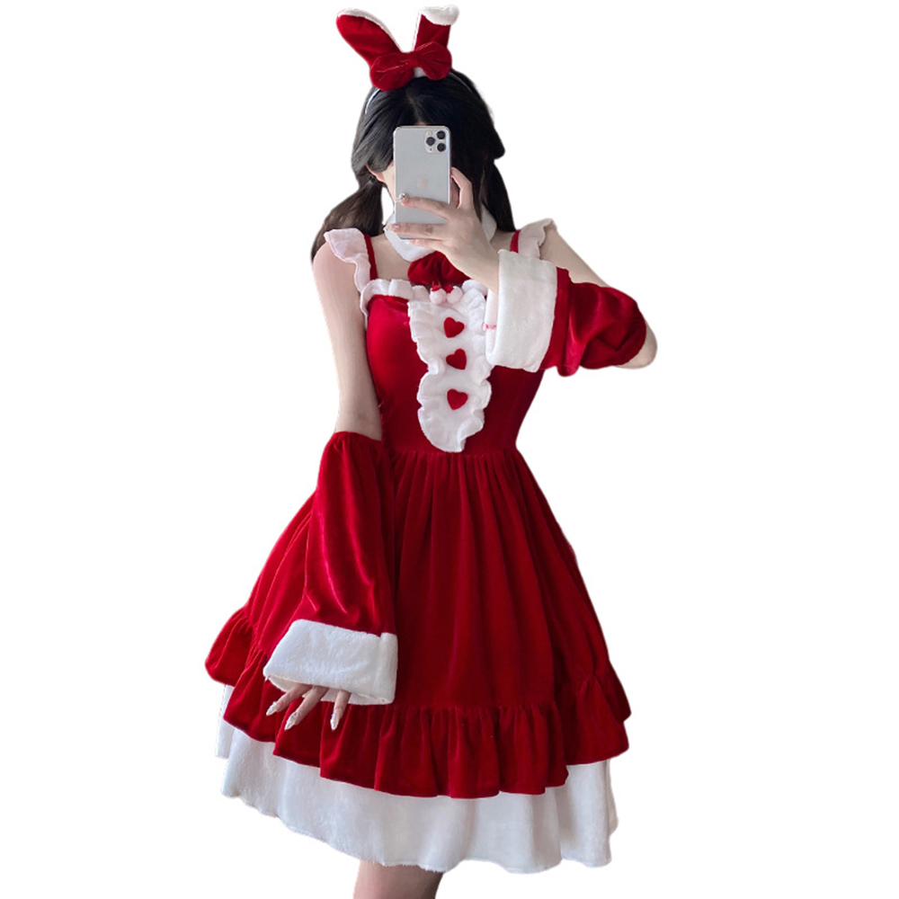 Robe de noël Vintage en velour - Party Games Bunny avis et prix
