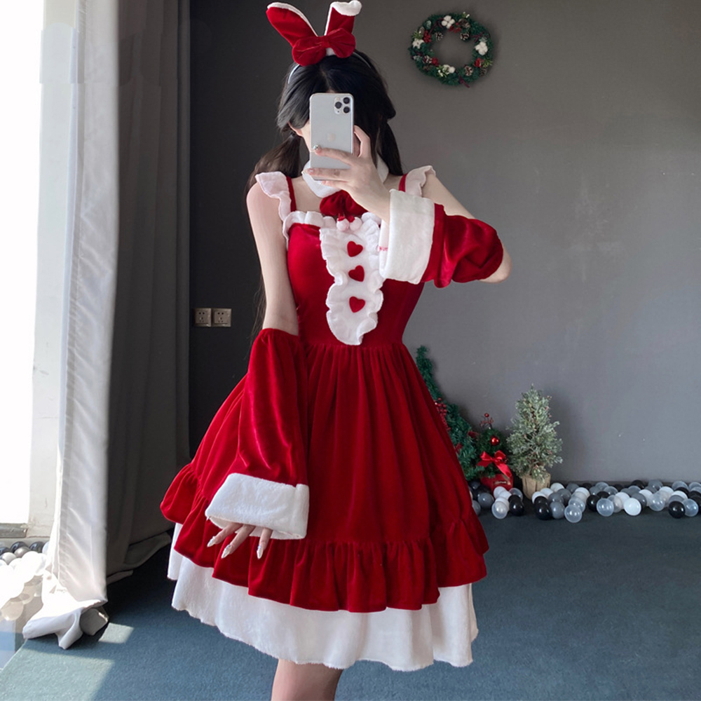 Robe de noël Vintage en velour - Party Games Bunny avis et prix