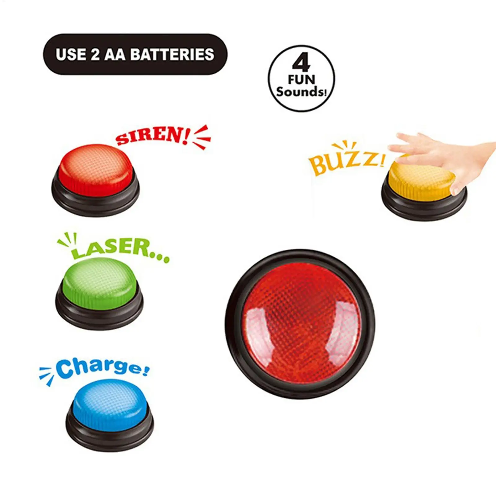 Buzzer de jeu 4 boutons à répo - Party Games Competition avis et prix